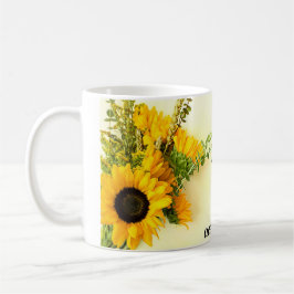 Caneca De Café Taza de cafe diseño girasol y frace motivadora