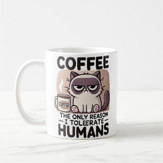 Caneca De Café Taza de café - Taza divertida gato sarcástico