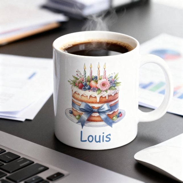 Caneca De Café Taza de cumpleaños personalizable (Criador carregado)