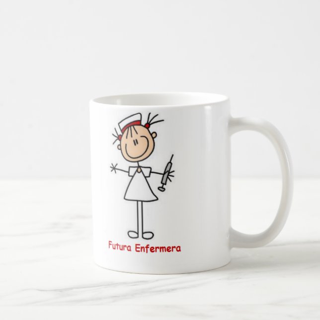 Caneca De Café Taza de futura enfermera (Direita)