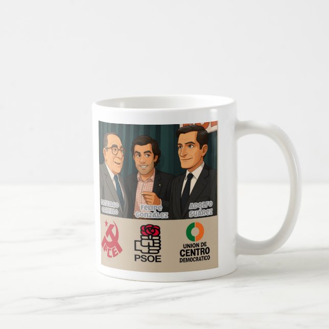 Caneca De Café Taza de Santiago Carrillo y la Transición (Direita)