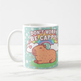 Caneca De Café Taza Don't Worry Be Cappy Capibara Carpincho