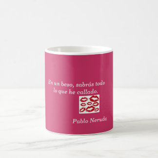 Caneca De Café Taza frase de amor de Pablo Neruda