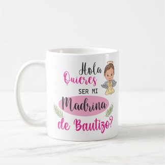 CANECA DE CAFÉ TAZA MADRINA DE BAUTIZO