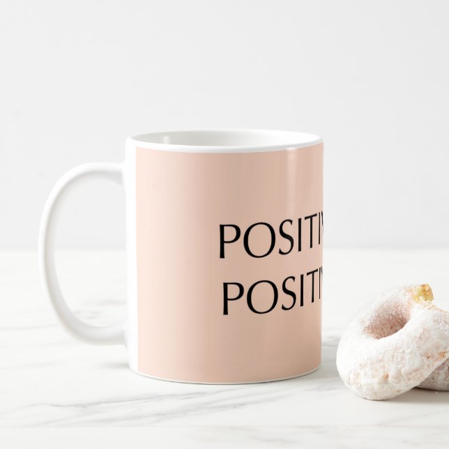 Caneca De Café Taza Mente Positiva  (Com Donut)