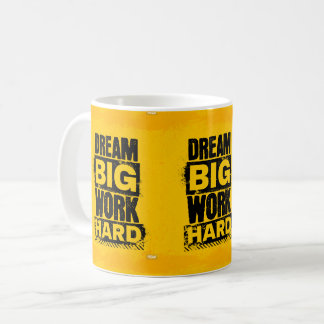 Caneca De Café Taza motivacional "DREAM BIG, WORK HARD"