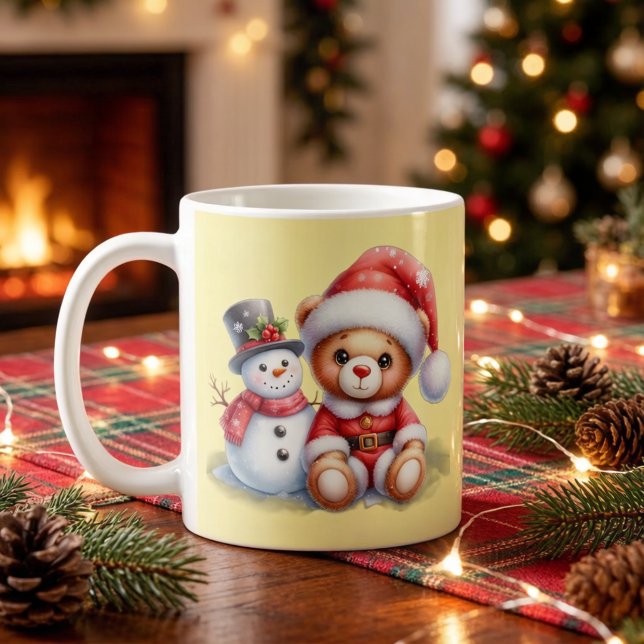 Caneca De Café Taza Navideña con Snowman (Criador carregado)