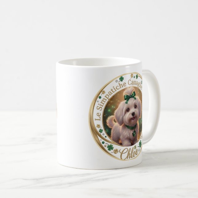 Caneca De Café Tazza Chloe Bianca - Coton Detectives (Frente Esquerda)