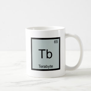 Caneca De Café Tb - Terabyte Camiseta Símbolo Elemento Química En