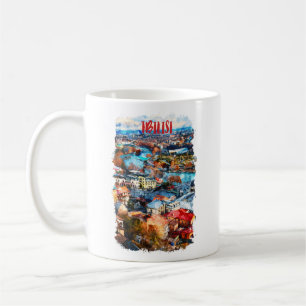 Caneca De Café Tbilisi Georgia Cityscape View