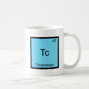 Caneca De Café Tc - Triceratops Símbolo de Elemento de Química Di