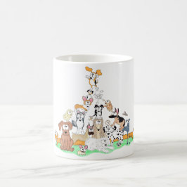 Caneca De Café Tchau Dachshund e o Top Dog Beagle