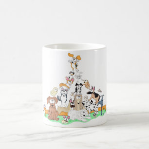 Caneca De Café Tchau Dachshund e o Top Dog Beagle