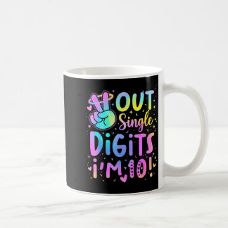 Caneca De Café Tchau Dígitos Simples Estou com 10 Aniversário de 