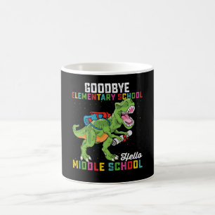 Caneca De Café Tchau Ensino Fundamental Olá T Rex do Ensino Médio