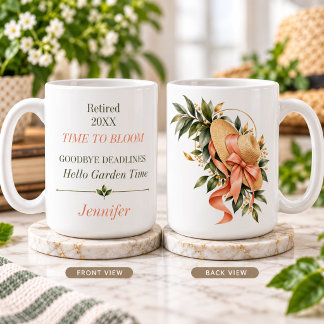 Caneca De Café Tchau Prazos Olá Tempo de Jardim Aposentadoria Gif