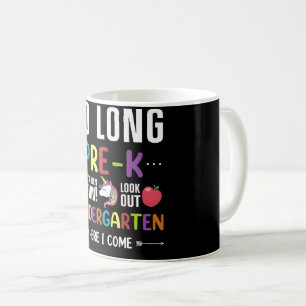 Caneca De Café Tchau Pré-Escola Jardim de Infância Aqui Vou Eu Pr