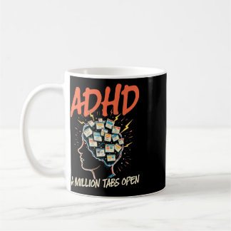 Caneca De Café Tdah, Um Milhão de Abas Abertas, Neurodivergência