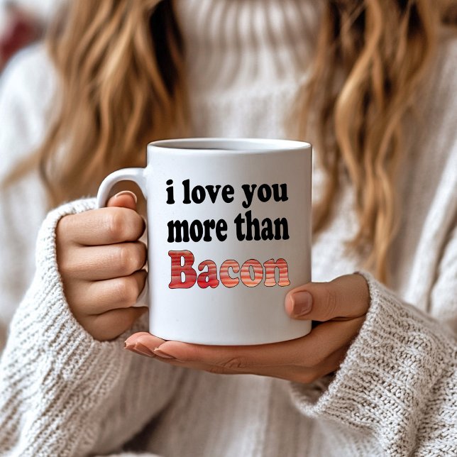 Caneca De Café Te Amo Mais Que Bacon (Criador carregado)