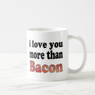Caneca De Café Te Amo Mais Que Bacon