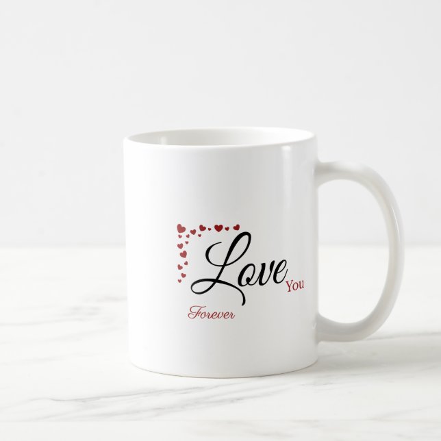 Caneca de Café 'Te Amo Para Sempre' Dia dos Namora (Direita)