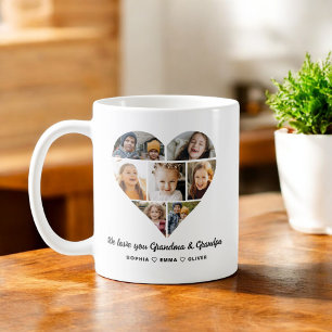 Caneca De Café Te Amo Vovó e vovô Foto Branca