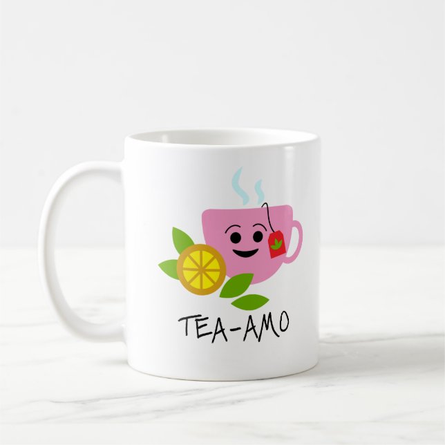 Caneca De Café Tea Amo - Espanhol Eu Te Amo Tea Mug (Esquerda)