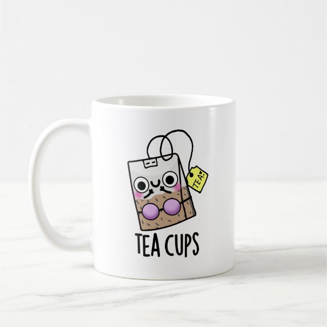 Caneca De Café Tea Cups Funny Bra Puns (Esquerda)