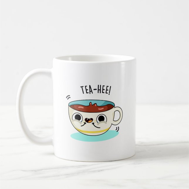 Caneca De Café Tea Hee Funny Tea Cup Pun (Esquerda)