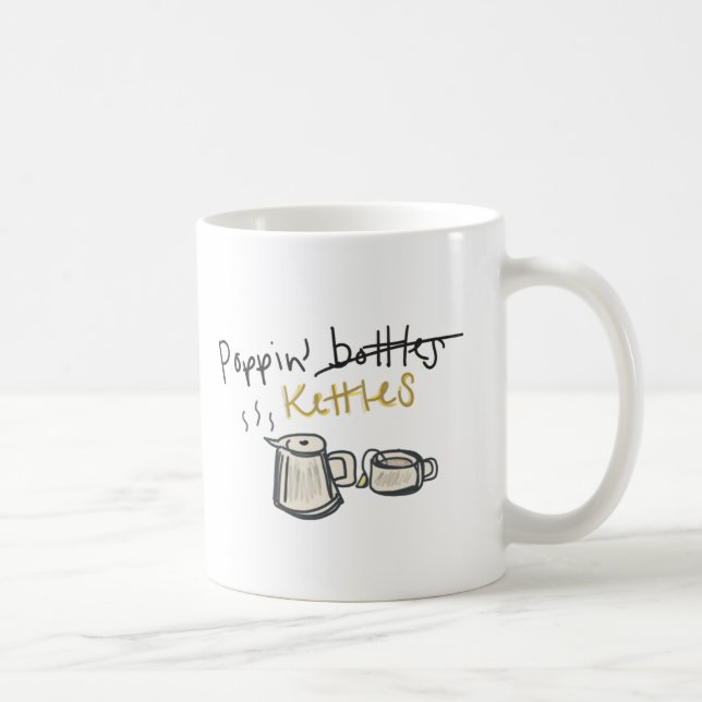 Caneca De Café Tea Kettle Lover, Illustration Mug Gifts for Tea  (Direita)