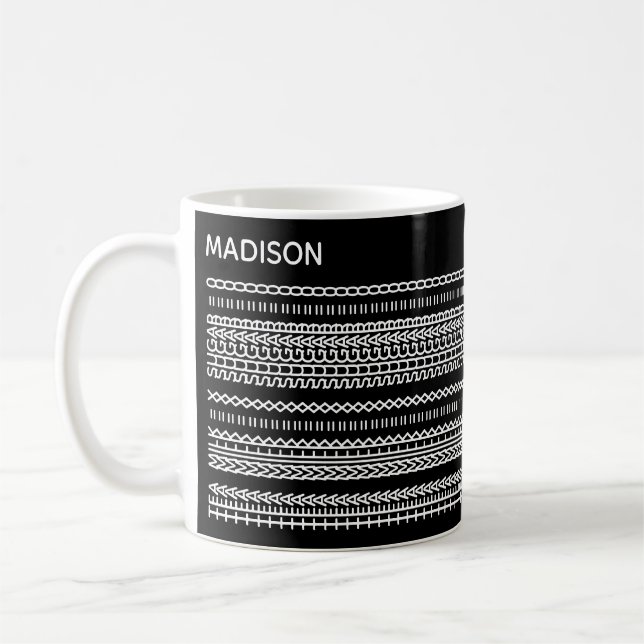 Caneca De Café Tea Preference Hidden Message Name 102W Modern (Esquerda)