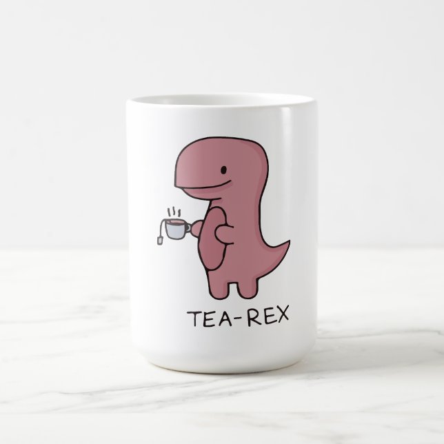 Caneca De Café Tea-Rex, Dinossauro Fofo , Amante Engraçado Dino  (Centro)