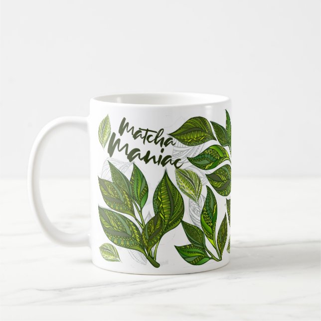 Caneca De Café Tea Verde Amante Matcha Maniac Mug (Esquerda)