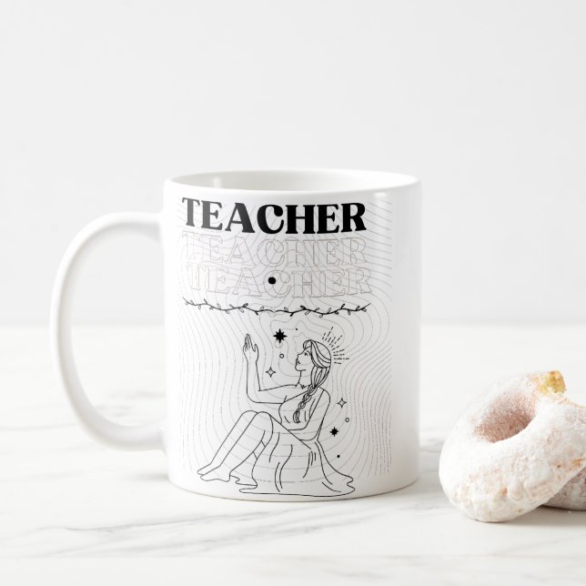 Caneca De Café  Teacher Ceramic Mug  (Com Donut)