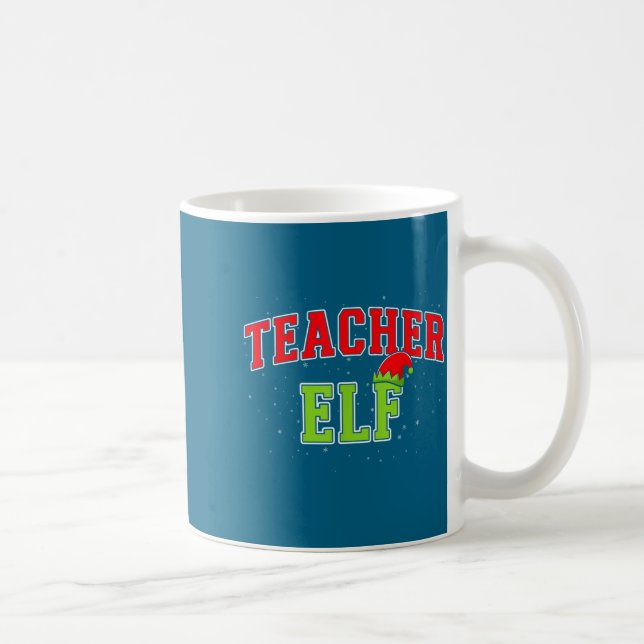 Caneca De Café Teacher Elf Christmas Family Matching Group Xmas T (Direita)