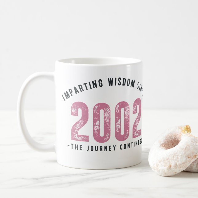 Caneca De Café  Teacher Mug - Imparting Wisdom Since 2002  (Com Donut)