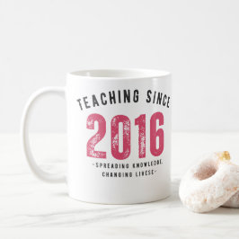 Caneca De Café Teacher Mug | Teaching Since 2016