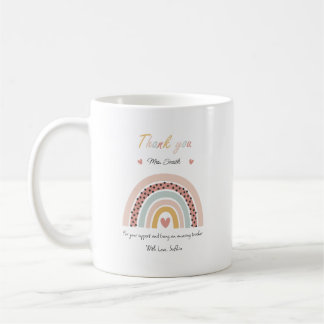 Caneca De Café Teacher thank you Rainbow Mug