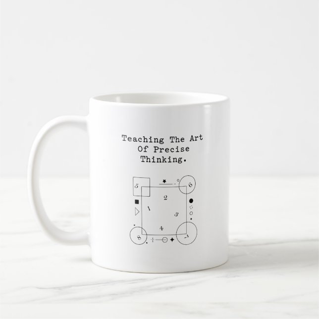 Caneca De Café Teaching Art of Precise Thinking | Math Logic (Esquerda)