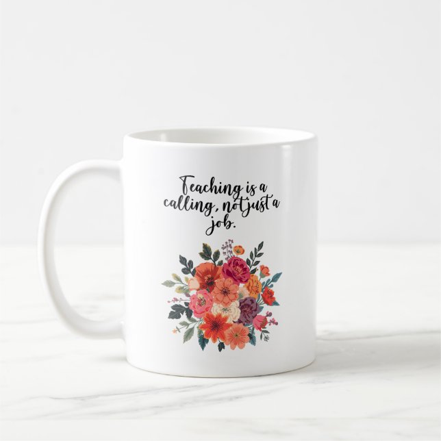 Caneca De Café Teaching Is A Calling Not Just A Job (Esquerda)