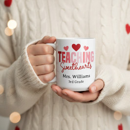 Caneca De Café Teaching Sweethearts Custom Teacher Valentine