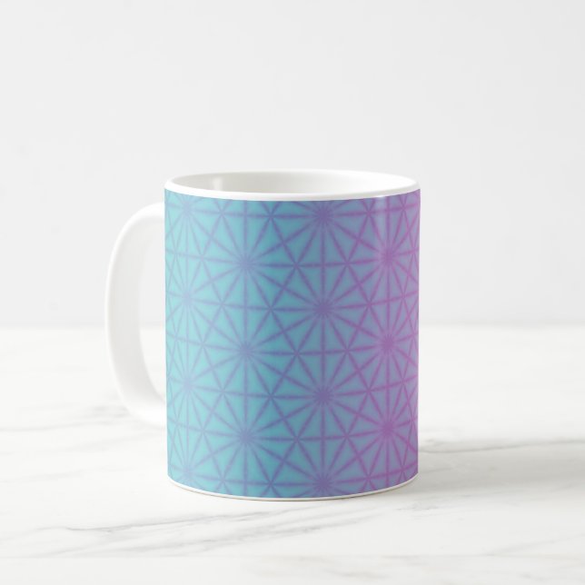 Caneca De Café Teal and pale purple gradient  (Frente Esquerda)