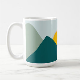 Caneca De Café Teal Boho Mountain Mug