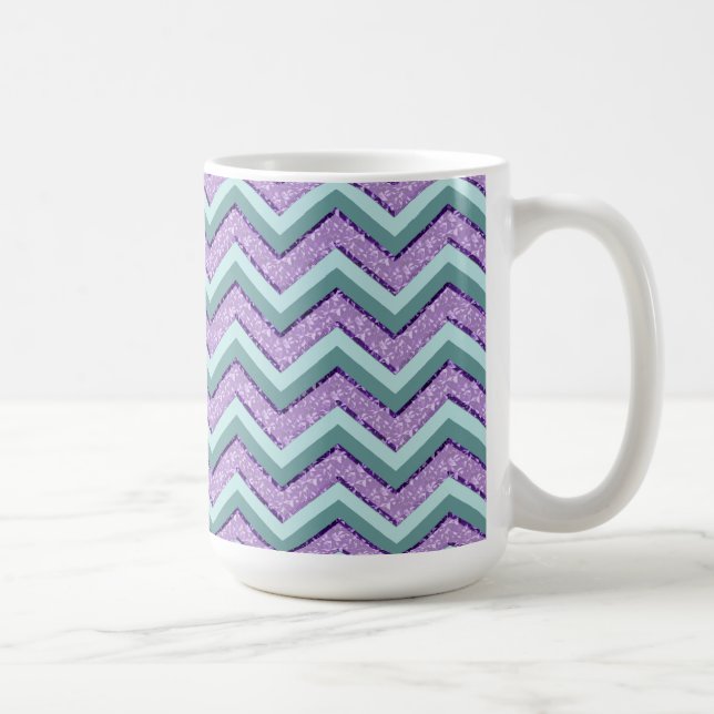 Caneca De Café Teal e Ametyst ZigZag (Direita)