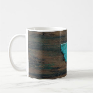 Caneca De Café Teal em forma de estado de Montana