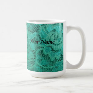 Caneca De Café Teal Lace