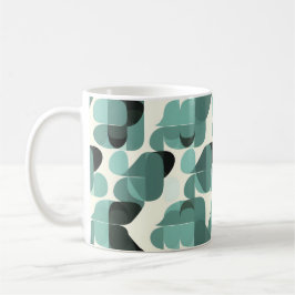 Caneca De Café Teal Moderno do Meio século MCM Vintage Era Atômic