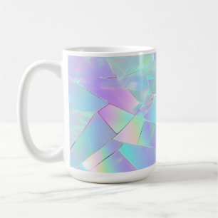 Caneca De Café Teal & Purple Iridescente Design