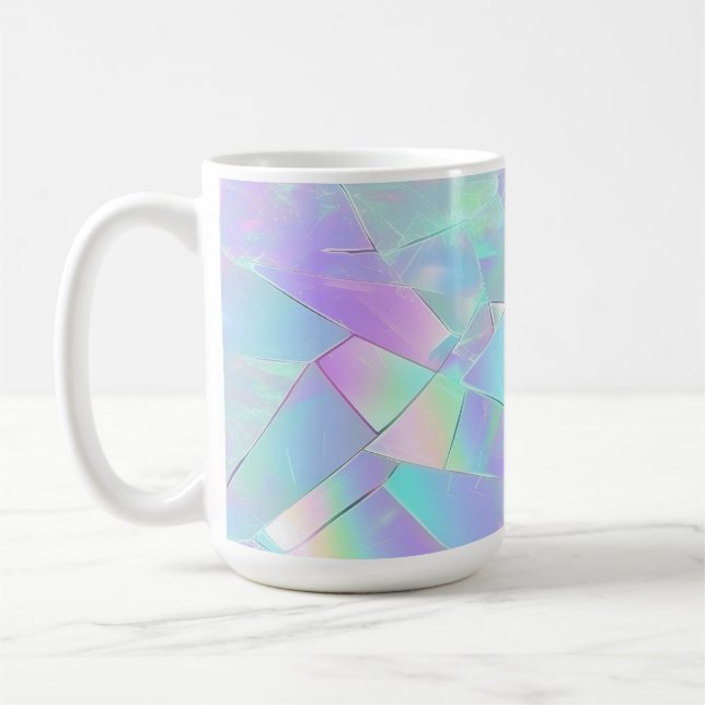 Caneca De Café Teal & Purple Iridescente Design (Esquerda)