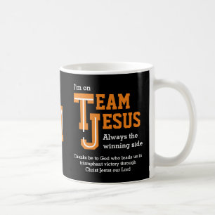 Caneca De Café TEAM JESUS Christian Monograma